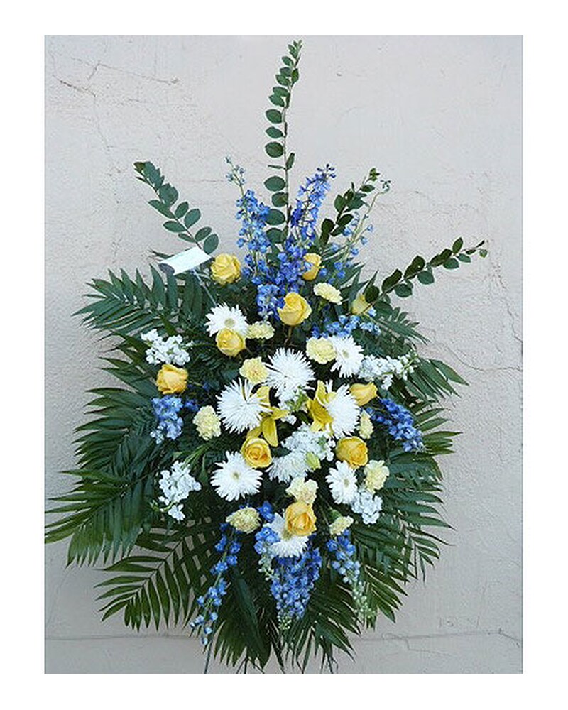 Funeral Stand Blue, Yellow and White in Albertville AL - The