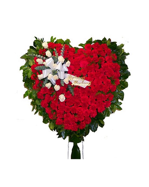 Classic Red Carnation Heart