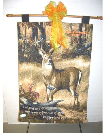 Personalized Tapestry Funeral Easel
