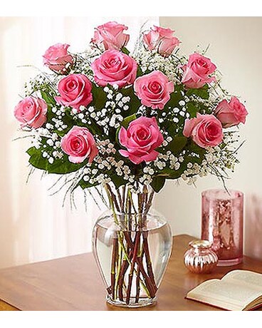 12 Premium Long Stem Roses - Pink MF1120PKS