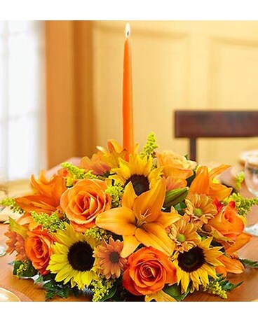 Fall Centerpiece 1 Candel - # MF91926S