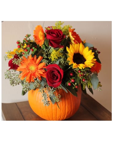 New England Pumpkin Flower Arrangement