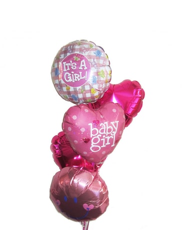 Baby Girl Balloon Celebratory Bouquet