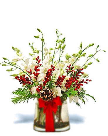 A White Christmas Orchid Bouquet Amling S Flowerland