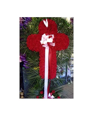 Red Carnation Cross