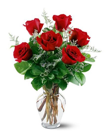 1/2 dozen Portland  Rose Flower Arrangement