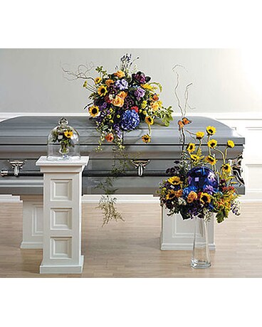 Blues Yellow Garden Funeral Package