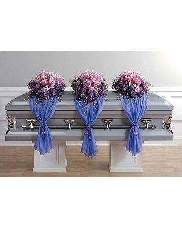 Trio Blue Purple Casket
