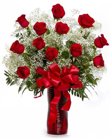 Classic One Dozen Red Roses