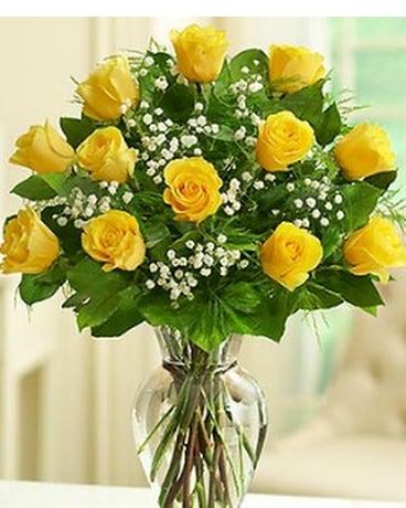 One Dozen Yellow Roses