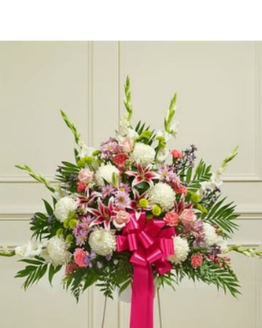 Heartfelt Sympathies Standing Basket - Pastel
