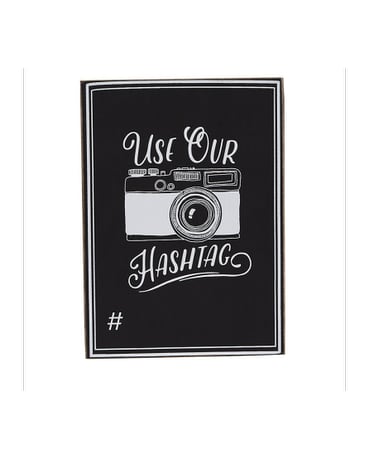 Chalkboard Hashtag Sign