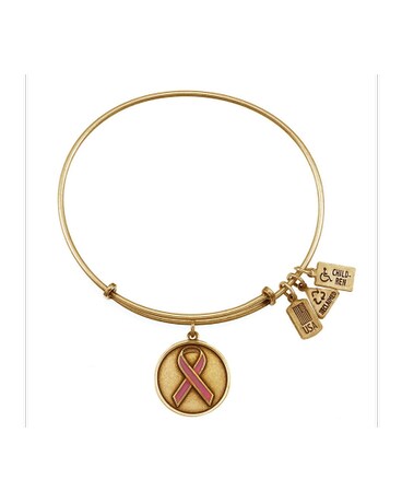 Awareness Ribbon Pink Charm Bangle Gold In Eustis Fl Terri S Awareness Ribbon Pink Charm Bangle Gold