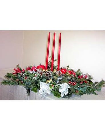 Christmas Centerpiece with Candles