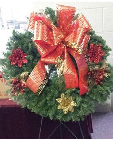 Red & Gold Wreath