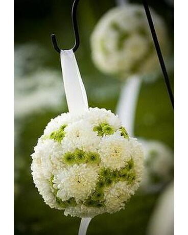 Green and White Pomanders