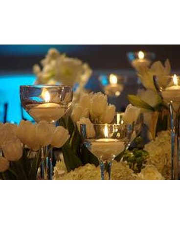 White Tulips and Hydrangeas Wedding