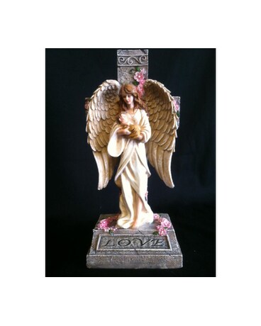 Standing Cross With Angel Holding Baby