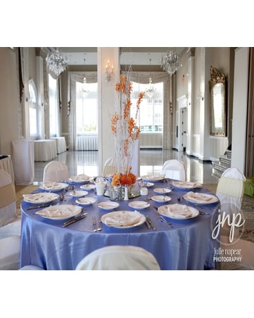 Orange & Blue Table Centerpiece