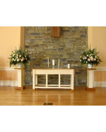 Pastel Spring Church Arrangements