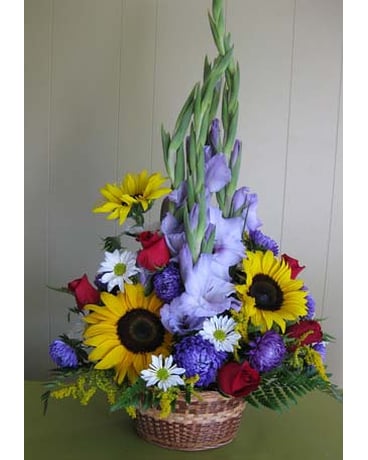 Tall-N-Blue Sunflowers