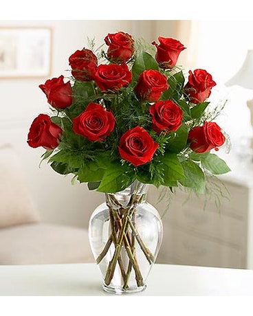Scarlett's Flowers Long Stem Roses - Pick a Color Flower Arrangement