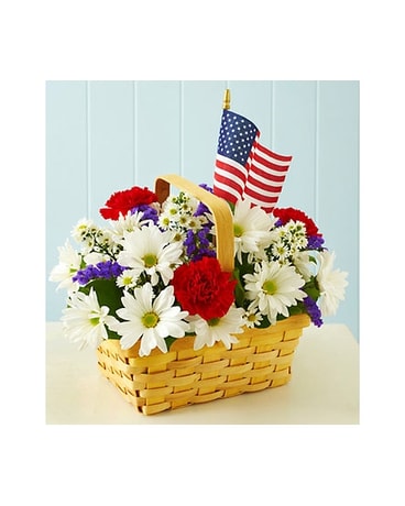 Red, White, & Blooms Flower Arrangement