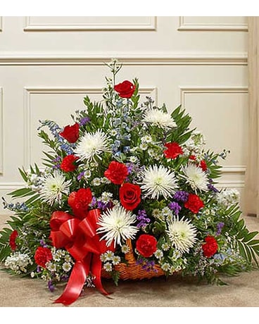 Red, White, and Blue Mixed Fireside Basket