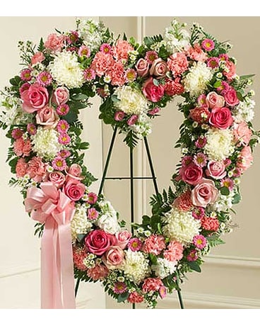 Pink and White Open Heart