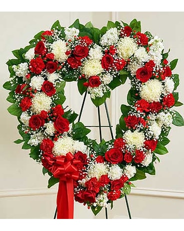 Red and White Open Heart