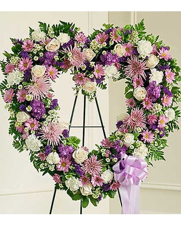 Lavender and White Open Heart