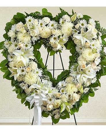 White Standing Open Heart