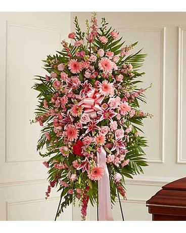Pink Sympathy Standing Spray