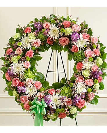 Pastel Mixed Flower Wreath