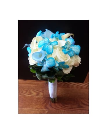 Blue Orchids and Callas