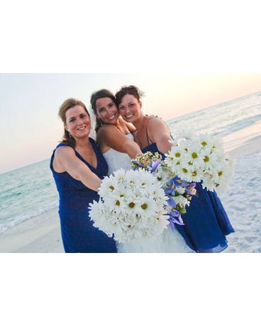 All White Daisy Bouquet