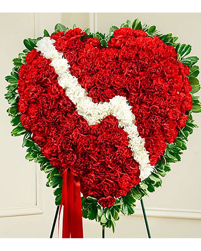 Red and White Standing Broken Heart in Bradenton FL