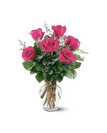 6 Roses Arranged