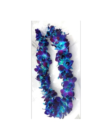 Single Blue Orchid Lei #10