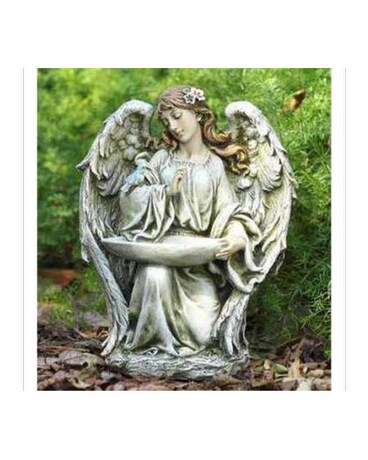 Kneeling Angel Birdfeeder