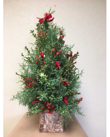 Boxwood Tree Flower Arrangement
