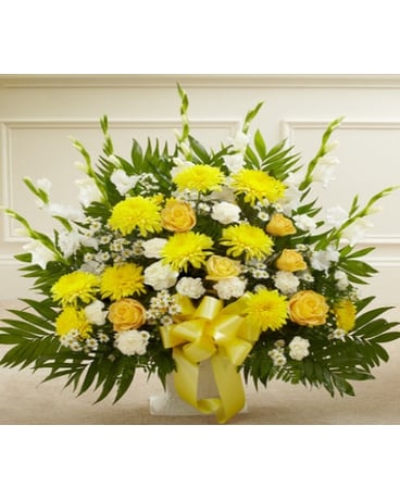 Heartfelt Tribute Floor Basket Arrangement