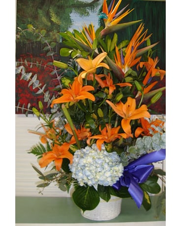 Sympathy - Exotic Basket Arrangement