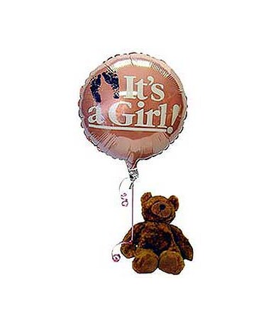 It''s A Girl Bear & Balloon