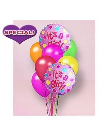 It''s A Girl Balloon Bunch