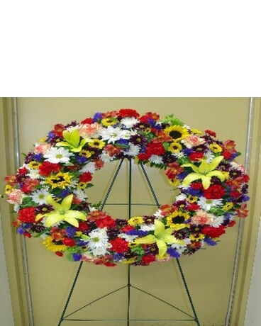 Tribute Wreath on Easel