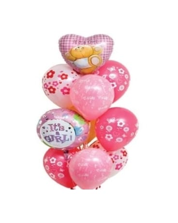 Baby Girl Balloon Bouquet