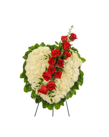 Roses & Carnation Solid Heart