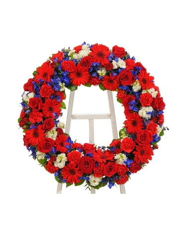 Patriotic Open Wreath Display