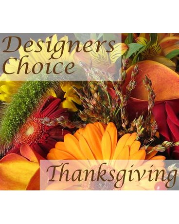 Designers Choice Thanksgiving Centerpiece Flower Arrangement